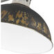 Kinsley 3 Light 38.88 inch Aged Galvanized Steel Linear Pendant Ceiling Light in Antique Black Iron